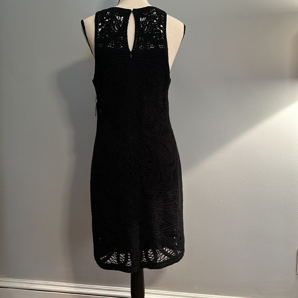 NWT Black Crochet mini dress - Picture 4 of 6